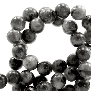 Natuursteen kralen labradoriet 6mm Anthracite