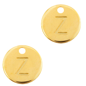 Bedels DQ metaal initial Z Goud (nikkelvrij)