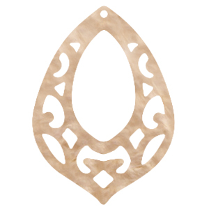 Resin hangers barok druppel Light semolina beige