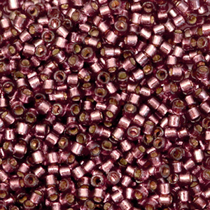 Miyuki kralen delica's 11/0 Duracoat silverlined dyed raisin purple DB-2170