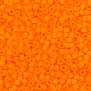 Miyuki kralen delica's 11/0 Opaque matte mandarin orange DB-1583
