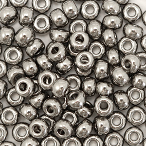 Miyuki rocailles 6/0 Plated nickel anthracite 6-190