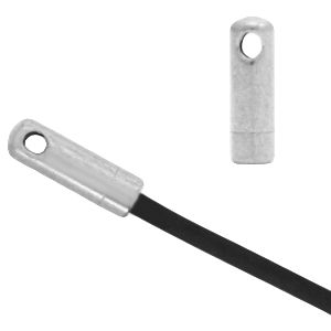 Roestvrij stalen (RVS) Stainless steel onderdelen eindkap &Oslash;1.2mm Zilver