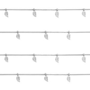 Roestvrij stalen (RVS) Stainless steel onderdelen jasseron veertjes Zilver
