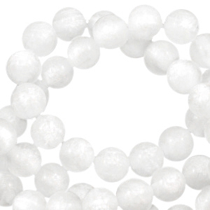 Polaris kralen rond 6 mm Mosso shiny Brilliant white