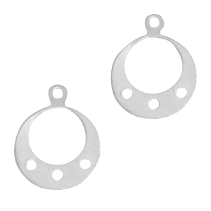 925 Zilver bedels rond met oogjes Zilver