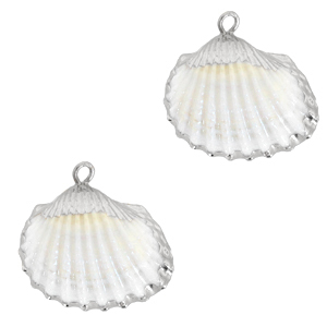 Schelp hangers specials Kokkel Silver-White