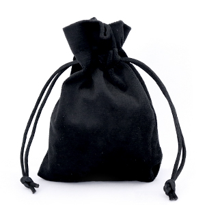 Sieraad zakje velvet Black