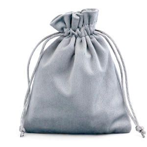 Sieraad zakje velvet Grey