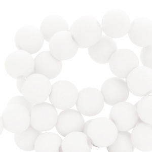 4 mm acryl kralen white