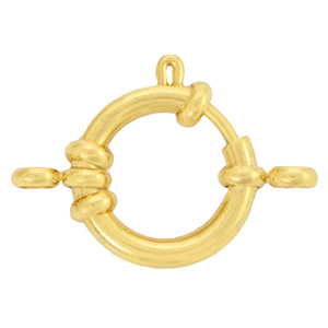 Roestvrij stalen (RVS) Stainless steel onderdelen boeislot 16mm met oogjes Goud