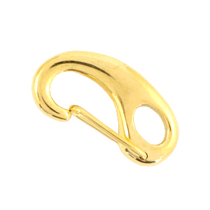 Roestvrij stalen (RVS) Stainless steel onderdelen karabijnslot 23mm Goud