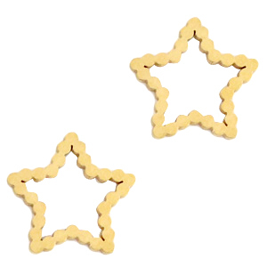 Roestvrij stalen (RVS) Stainless steel bedels/tussenstuk star Goud