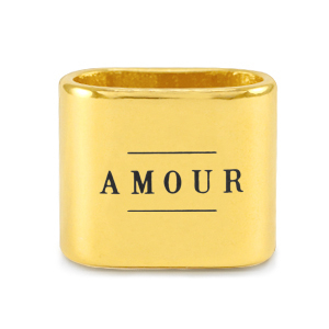 Schuivers DQ metaal "AMOUR" Mix & Match Goud (nikkelvrij)