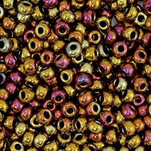 Miyuki rocailles 8/0 Metallic gold iris 8-462