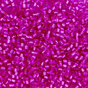 Miyuki kralen delica's 11/0 Silverlined dyed fuchsia pink DB-1340