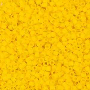 Miyuki kralen delica's 11/0 Opaque matte canary yellow DB-1582