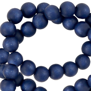 Super Polaris kralen rond 6 mm matt Deep blue