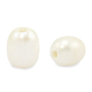 Zoetwaterparels rice 11x9mm Natural white