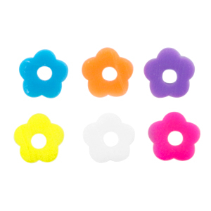 Katsuki kralen bloem 6mm Rainbow mix