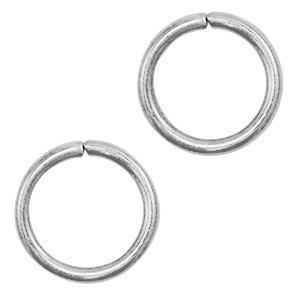 Roestvrij stalen (RVS) stainless steel onderdelen buigring 11mm Zilver