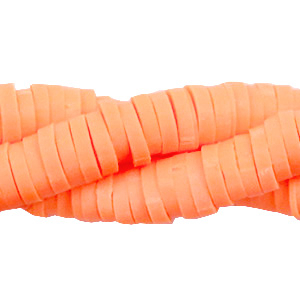 Katsuki kralen 6mm Neon peachy orange