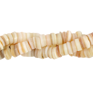 Schelp kralen disc 7mm Cream beige