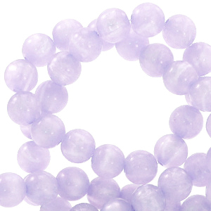 Polaris kralen rond 6 mm Mosso shiny Pastel lilac