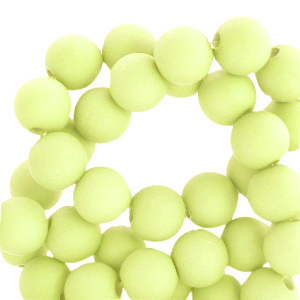 4 mm acryl kralen matt Light yellow