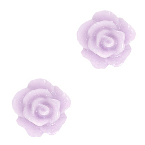 Roosjes kralen 10mm Pastel lilac