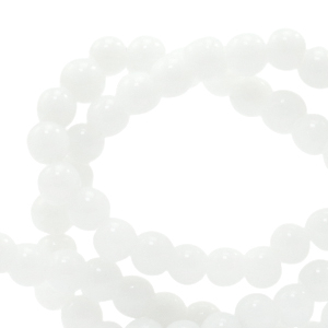 4 mm natuursteen kralen Jade White