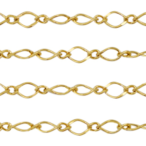 Roestvrij stalen (RVS) Stainless steel onderdelen jasseron ankerketting Goud