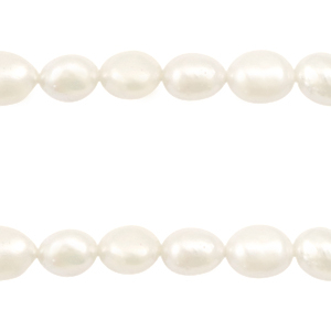 BQ Zoetwaterparels nugget ovaal 9x7-8mm Natural white