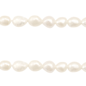 BQ Zoetwaterparels nugget rond 7-8mm Natural white