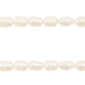 BQ Zoetwaterparels rice 8x6mm Natural white
