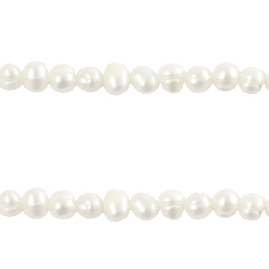 BQ Zoetwaterparels verticaal rijggat 4x5mm Natural white