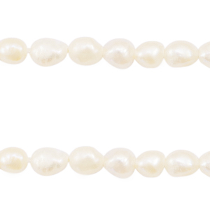 BQ Zoetwaterparels nugget ovaal 4-5x3-4mm Natural white