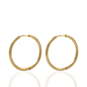 Roestvrij stalen (RVS) Stainless steel oorbellen creolen 18mm Goud