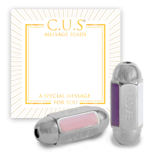 C.U.S&reg; sieraden message beads "love" Zilver (nikkelvrij)