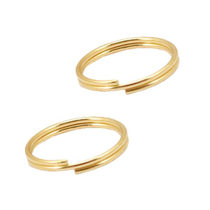 Roestvrij stalen (RVS) Stainless steel onderdelen splitring 10mm Goud