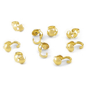 Roestvrij stalen (RVS) stainless steel onderdelen kalotjes 3.5mm Goud