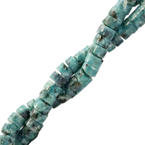 Natuursteen kralen dalmatian stone disc 4mm Turquoise green