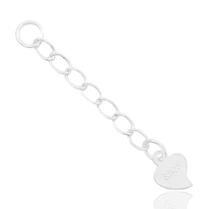 925 Zilver onderdelen verlengketting hartje Zilver