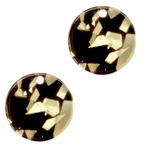 Resin hangers rond 12mm Champagne-black