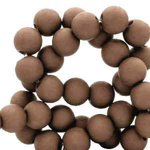 6 mm acryl kralen Coffee brown