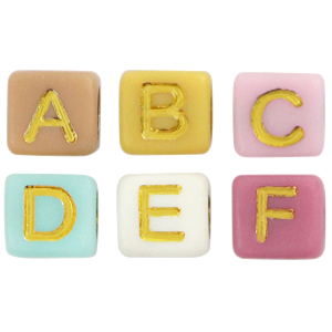 Letterkralen van acryl Multicolour vintage