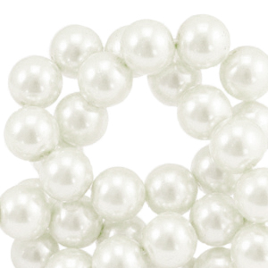 Glasparels 4mm Off white