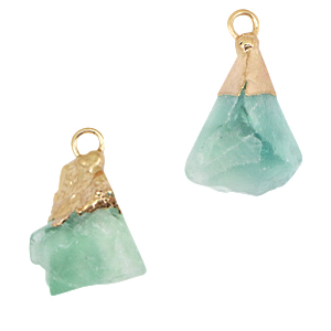 Natuursteen hangers aventurijn kwarts Crysolite green-gold