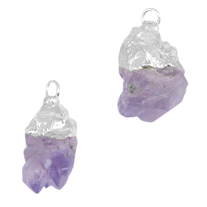 Natuursteen hangers Purple-silver