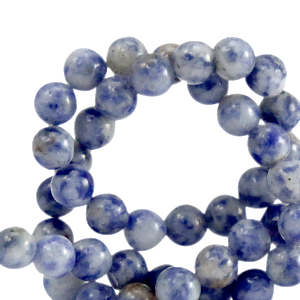 Natuursteen kralen sodaliet en microklien 6mm Blue
